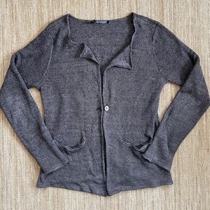 Eileen Fisher 100% Linen Cardigan Sweater